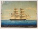 Gouache ex-voto Ship boat Le Constant Capitaine Gandolphe Africa 1853