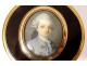 Round solid gold box miniatures portrait gentlemen aristocrats eighteenth