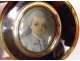 Round solid gold box miniatures portrait gentlemen aristocrats eighteenth