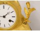 Romantic pendulum gilded bronze young elegant woman reading clock nineteenth