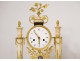 Directoire portico clock white marble gilded bronze vase columns eighteenth