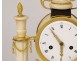 Directoire portico clock white marble gilded bronze vase columns eighteenth