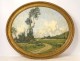 HST oval painting Robert Blot landscape countryside trees Normandy twentieth century