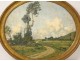 HST oval painting Robert Blot landscape countryside trees Normandy twentieth century