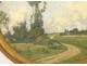 HST oval painting Robert Blot landscape countryside trees Normandy twentieth century