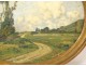 HST oval painting Robert Blot landscape countryside trees Normandy twentieth century