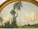 HST oval painting Robert Blot landscape countryside trees Normandy twentieth century