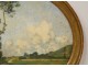 HST oval painting Robert Blot landscape countryside trees Normandy twentieth century