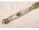 6 dessert knives silver vermeil Vieillard Paris mother of pearl nineteenth monogram