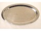 Solid silver oval communion tray Minerva 144gr XIXth century