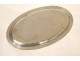 Solid silver oval communion tray Minerva 144gr XIXth century