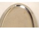 Solid silver oval communion tray Minerva 144gr XIXth century