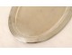 Solid silver oval communion tray Minerva 144gr XIXth century