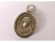 Solid silver reliquary medallion pendant Virgin Child Jesus XIXth