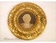 Round frame miniature carved gilt 18th