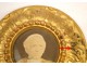 Round frame miniature carved gilt 18th