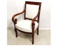 Child&#39;s small armchair Restoration mahogany winding XIXth century