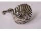 Small miniature cream spoon in sterling silver Netherlands eighteenth shell
