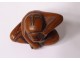 Netsuke Katabori boxwood carved polychrome man drinking Japan Edo XIXth