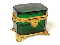 Colorful crystal box golden brass Susse Frères Place Bourse Paris XIXth