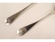 2 solid silver mustard spoons Minerva goldsmith Puiforcat 31gr XIXth