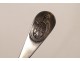 2 solid silver mustard spoons Minerva goldsmith Puiforcat 31gr XIXth