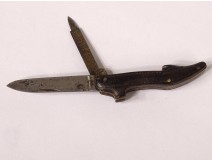 Small pocket knife folding miniature horn carved shoe nineteenth shoe