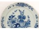 Delft earthenware dish chinese decor vase flowers eighteenth century