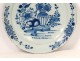 Delft earthenware dish chinese decor vase flowers eighteenth century