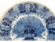 Delft earthenware dish claw feathers peacock white-blue eighteenth century