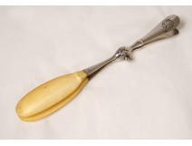 Salad tongs solid silver Minerva silversmith Queille XIXth century