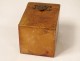 Travel inkwell box embossed leather gilded with iron arabesques XIXth century