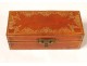 Travel inkwell box red morocco leather gilding arabesques XIXth century