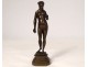 Small bronze statuette sculpture nude woman Eve garden Eden XIXth century