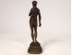 Small bronze statuette sculpture nude woman Eve garden Eden XIXth century