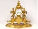 Gilt bronze clock Allegory Arts Music Book Napoleon III XIXth century