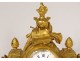 Gilt bronze clock Allegory Arts Music Book Napoleon III XIXth century