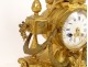 Gilt bronze clock Allegory Arts Music Book Napoleon III XIXth century