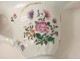 Small ewer helmet Hanap porcelain Compagnie des Indes flowers eighteenth