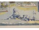 Gouache Albert Brenet boats ship frigate Duguay-Trouin coat of arms twentieth