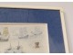 Gouache Albert Sébille boats three-masted ship marine Tiger twentieth century