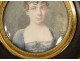 Pair of miniature portraits couple noble aristocrats Hamm Empire XIXth