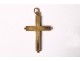 Cross pendant crucifix Christ solid gold 18 carats head eagle 2.7gr nineteenth