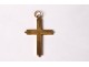 Cross pendant crucifix Christ solid gold 18 carats head eagle 2.7gr nineteenth