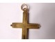 Cross pendant crucifix Christ solid gold 18 carats head eagle 2.7gr nineteenth