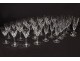 Set of 30 Saint-Louis cut crystal glasses model Bristol twentieth flutes