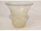 Rene Lalique molded opalescent glass vase, Piriac model, 20th century fish