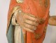 Statue polychrome wood sculpture Saint breton crosse Brittany late 17th century