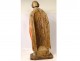 Statue polychrome wood sculpture Saint breton crosse Brittany late 17th century