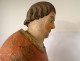 Statue polychrome wood sculpture Saint breton crosse Brittany late 17th century